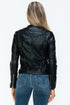 Snobbish PU Leather Zip Up Jacket with Pockets