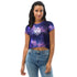 Chic Canvas: All-Over Print Crop Tee