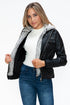 YMI Removable Faux Layered Multi-Pocket Jacket with Fuzzy Hood