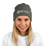 Pom-Pom Panache: Unisex Embroidered Beanie