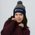 Pom-Pom Panache: Unisex Embroidered Beanie