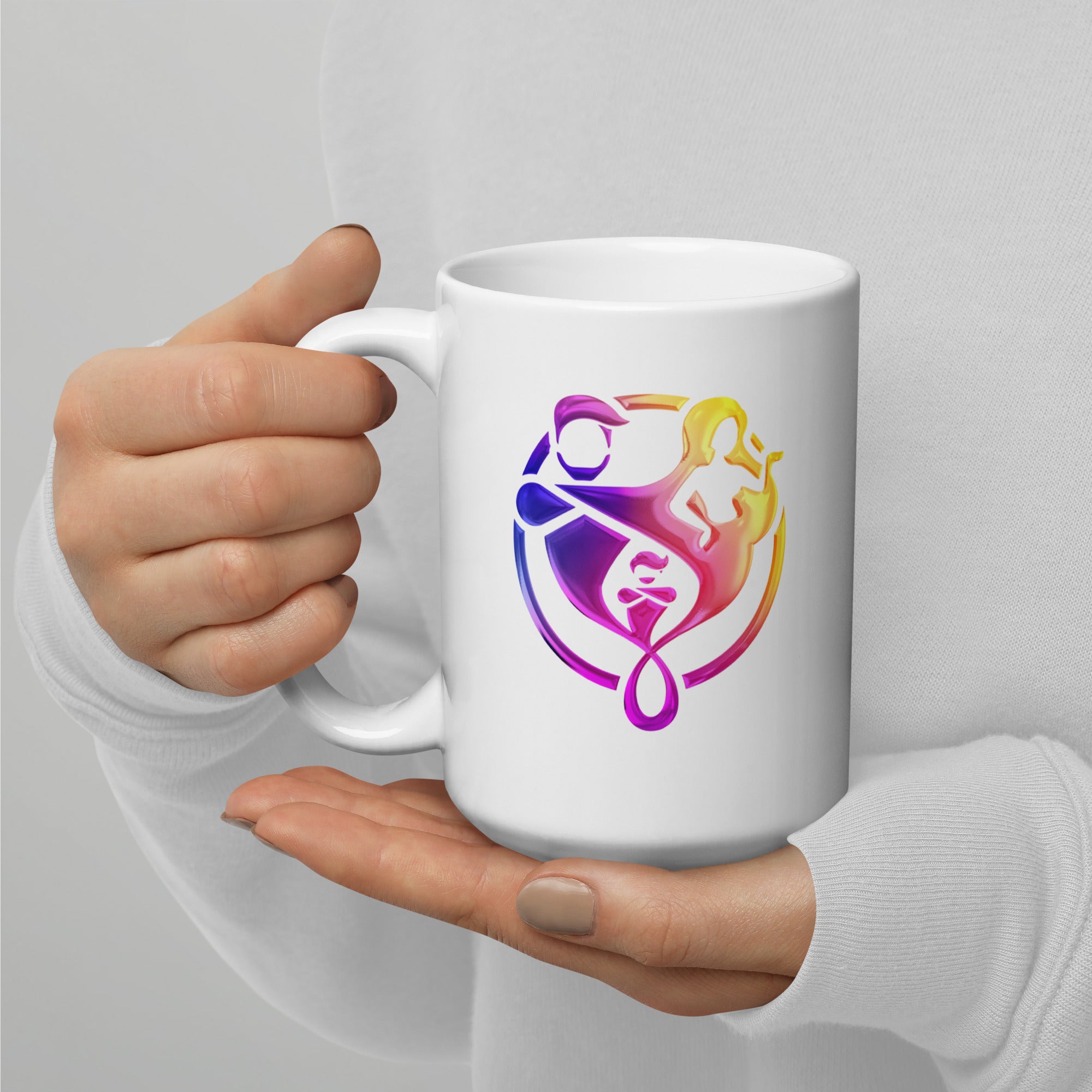 GENIE'S GRASP GLOSSY MUG: Sip with Enchantment"