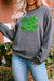 Lucky Clover Sequin Round Neck Sweatshirt