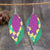 PU Leather Leaf Dangle Earrings