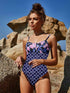 Printed Spaghetti Strap One-Piece Swimsuit