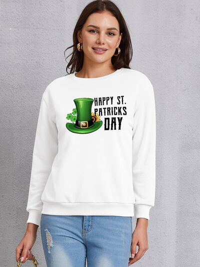 HAPPY ST. PATRICKS DAY Dropped Shoulder Sweatshirt