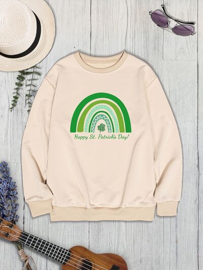 HAPPY ST. PATRICK'S DAY Round Neck Sweatshirt